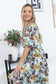 ArtHaus Garden Shirt Dress in Coral Bloom