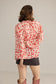 Cherry Fleur Ruffle Top in Crimson Pink