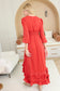 Rumba Rouge Satin Dress in Spiced Red