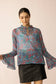 Rosette Reverie Top in Blue