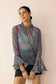 Rosette Reverie Top in Blue