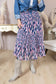 Sahara Bloom Ruffle Skirt in Midnight Lavender