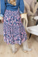 Sahara Bloom Ruffle Skirt in Midnight Lavender