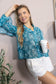Bloom Reverie Ruffle Top in Blue
