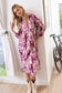 Palm Theory Maxi Dress in Plum & Cream