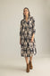 Palm Theory Maxi Dress in Navy Blue & Cream