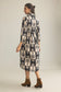 Palm Theory Maxi Dress in Navy Blue & Cream