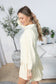 Blush Hour Pleated Mini Dress in Chino Green