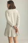 Blush Hour Pleated Mini Dress in Lunar Rock