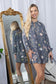 Wildflower Whisper Mini Dress in Dusk Grey