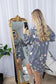 Wildflower Whisper Mini Dress in Dusk Grey