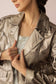 Astrid Shimmer Leather Jacket in Cosmic Silver