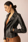 Punk Pulse Leather Jacket in Static Black