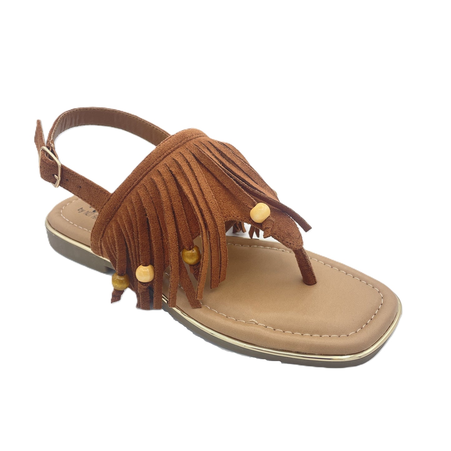 Claremont Fringe Sandal in Tan