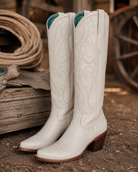 Corral White Western Embroidered Cowboy Boots
