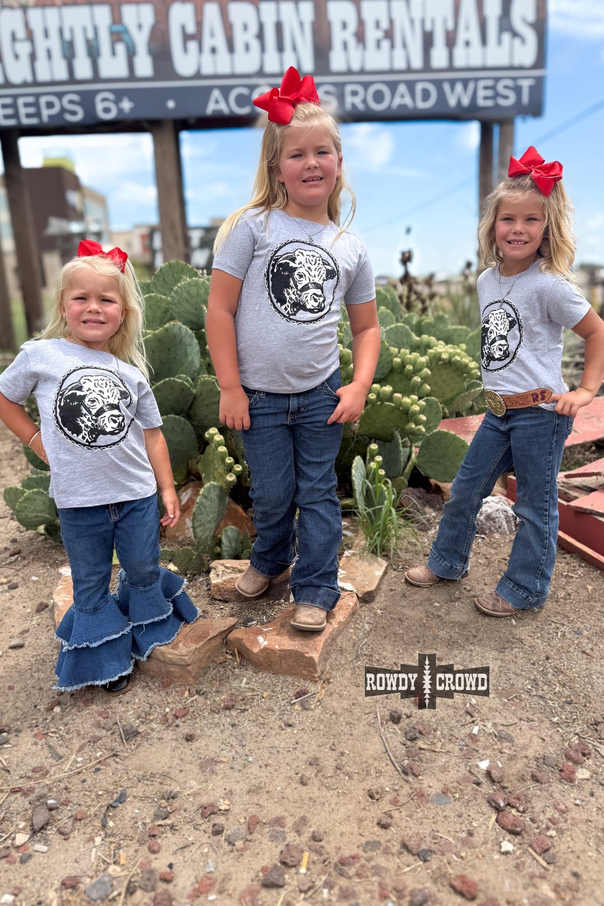 KIDS Happy Hereford Tee- GREY
