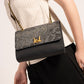 Loyal West Savi Small Embossed & Grained Leather Bag - Charcoal
