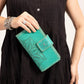 Loyal West Desert Lotus Wallet  - Turquoise  Handtooled Leather & Calfskin
