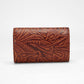 Loyal West CANYON JEWELERY CASE IN HAND FINISHED EMBOSSED LEATHER - BROWN