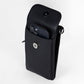 Loyal West SHELL PHONE BAG IN CALF LEATHER -BLACK