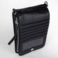 Loyal West SHELL PHONE BAG IN CALF LEATHER -BLACK