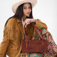 Loyal West MIVVA HANDTOOLED MINI BAG - SOFT WALNUT LEATHER