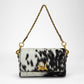 Loyal West SAVI MINI BAG IN BLACK & WHITE COWHIDE