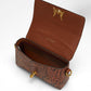 Loyal West SAVI MINI BAG IN  HAND FINISHED EMBOSSED LEATHER - BROWN