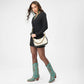 Loyal West JOE QUILTED NAPPA LEATHER BAG - BLACK & WHITE COWHIDE
