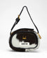 Loyal West SOPHIA MICRO BAG CHARM IN BLACK & WHITE COWHIDE