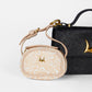 Loyal West SOPHIA MICRO BAG CHARM IN HAND FINISHED EMBOSSED LEATHER - WHITE