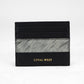 Loyal West SHELL CARD HOLDER IN BLACK & WHITE COWHIDE