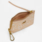 Loyal West SOPHIA CREDIT CARD HOLDER IN HAND FINISHED EMBOSSED LEATHER -  WHITE