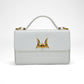 Loyal West VALENCIA OSTRICH LEATHER BAG - WHITE