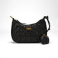 Loyal West HORSE SHOE BAG CHARM IN CALF LEATHER - BLACK
