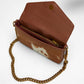 Loyal West The LW On The Go Mini Chain Bag- In Brown & white Cowhide and calfskin