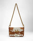 Loyal West The LW On The Go Mini Chain Bag- In Brown & white Cowhide and calfskin