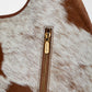 Loyal West LW LARGE PURSE - IN BROWN & WHITE COWHIDE & CALFSKIN
