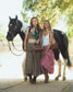 Loyal West Daylight'S Ballet Silk Scarves With Handtooled Leather Slider - Western Sky