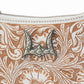 Loyal West DANNIA MEDIUM PURSE - IVORY DUST  HANDTOOLED LEATHER AND CALFSKIN