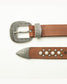 Loyal West Midnight Ranger Leather Belt In Calfskin - Saddle Brown
