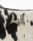 Dannia Medium Purse In Black & White Cowhide