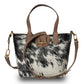 Dakota Medium CrossBody - Black & White Cowhide