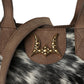 Dakota Medium CrossBody - Black & White Cowhide