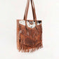 Loyal West Hide And Fringe Large Cowhide Purse