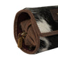 Canyon Jewellery Case - Black & White Cowhide