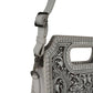 Handtooled Alma Medium Handbag - Ivory Dust