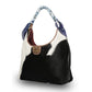 LW Medium Purse - Black & White Cowhide