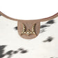 LW Large Purse - Black & White Cowhide with Oiled Brown Leather