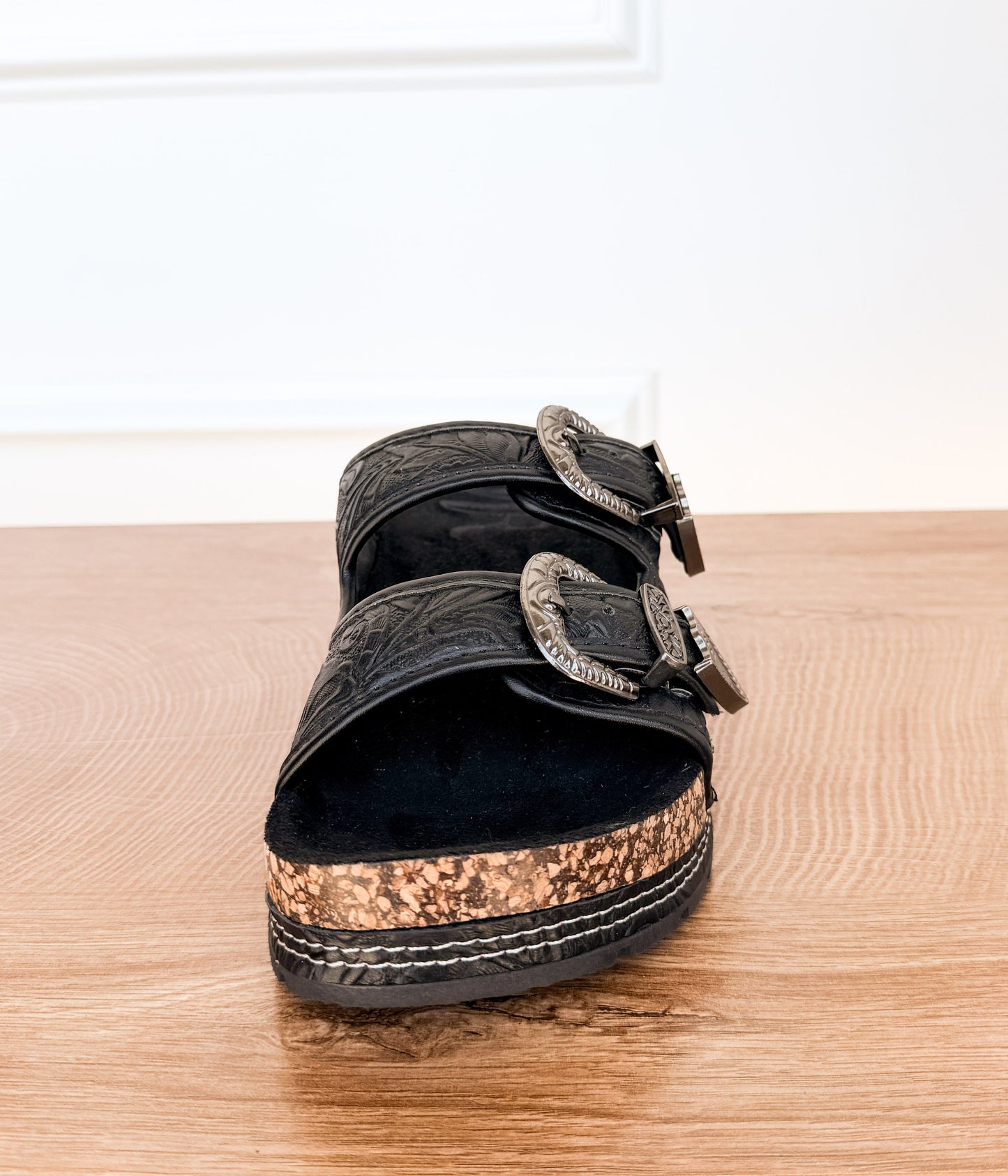 Morgana Western Sandal in Black